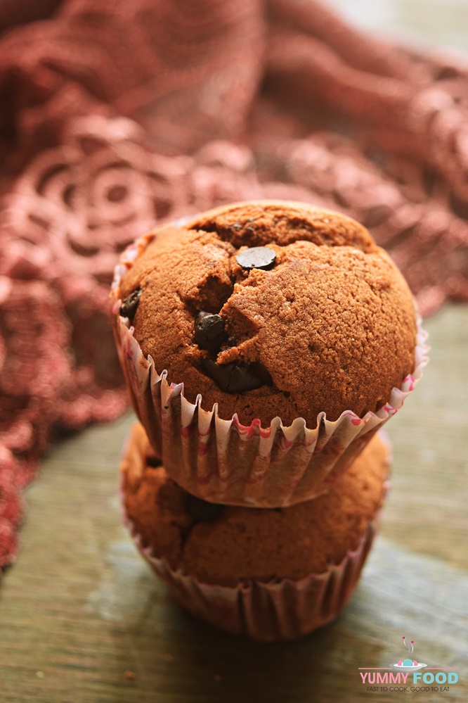 Microwave Double Chocolate Chip Muffins for Double Celebration