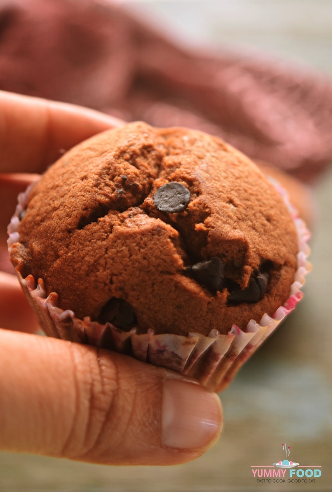 Microwave Double Chocolate Chip Muffins for Double Celebration