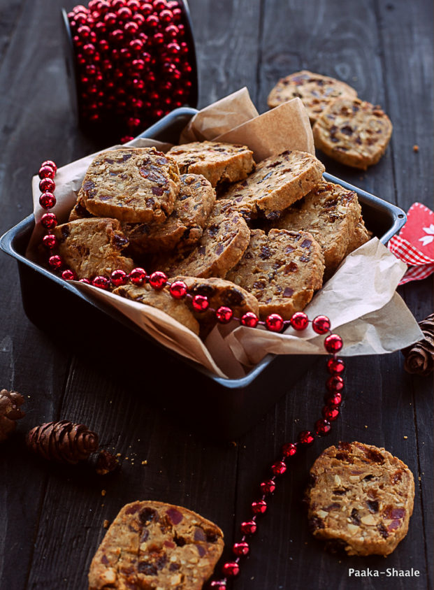 Christmas Fruit Cookies | Eggless Fruitcake Cookies - Yummy Food